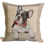 Cuscino gobelin disegno Bulldog francese Willy