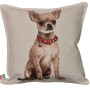 Gobelin decorative cushion with Chihuahua design