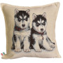 Gobelin decorative cushion with Husky design