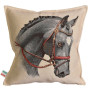 Gobelin decorative cushion with Gray horse design