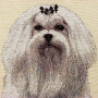 Cuscino gobelin disegno Maltese