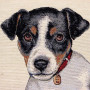 Gobelin decorative cushion design Jack Russell puppy