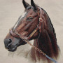 Gobelin decorative cushion with Brown horse design