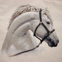 Cuscino gobelin disegno Cavallo bianco