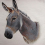 Gobelin decorative cushion with Donkey design