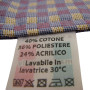 Gobelin decorative cushion with Lavender design with checkered frame