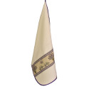 Honeycomb rectangular kitchen towel with gobelin border design Lavender