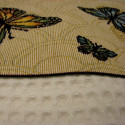Canovaccio rettangolare nido ape con bordo gobelin disegno Butterfly