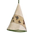 Canovaccio rotondo nido ape con bordo gobelin disegno Butterfly