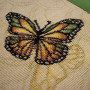 Guanto forno con bordo gobelin disegno Butterfly