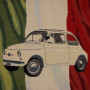 Cuscino gobelin disegno Cinquecento bianca
