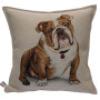 Gobelin decorative cushion with English Bulldog design