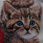 Cuscino gobelin disegno Gattini con cuore
