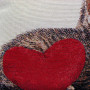 Cuscino gobelin disegno Gattini con cuore