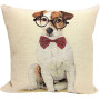 Cuscino gobelin disegno Jack Russell con occhiali