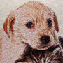 Cuscino gobelin disegno Cane e gatto cuccioli