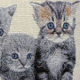 Cuscino gobelin disegno Gattini grigi