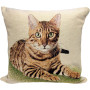 Cuscino gobelin disegno Gatto Romeo sdraiato
