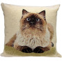 Gobelin decorative cushion with Lying cat design