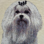 Borsa gobelin disegno Maltese