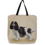 Borsa gobelin disegno Cavalier King tricolore