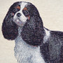 Borsa gobelin disegno Cavalier King tricolore