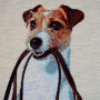 Borsa gobelin disegno Jack Russell