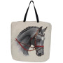 Borsa gobelin disegno Cavallo grigio