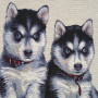 Borsa gobelin disegno Husky