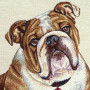 Borsa gobelin disegno Bulldog inglese