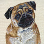 Gobelin shopper with Pug design