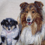 Borsa gobelin disegno Collie