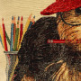 Cuscino gobelin disegno Yorkshire studente